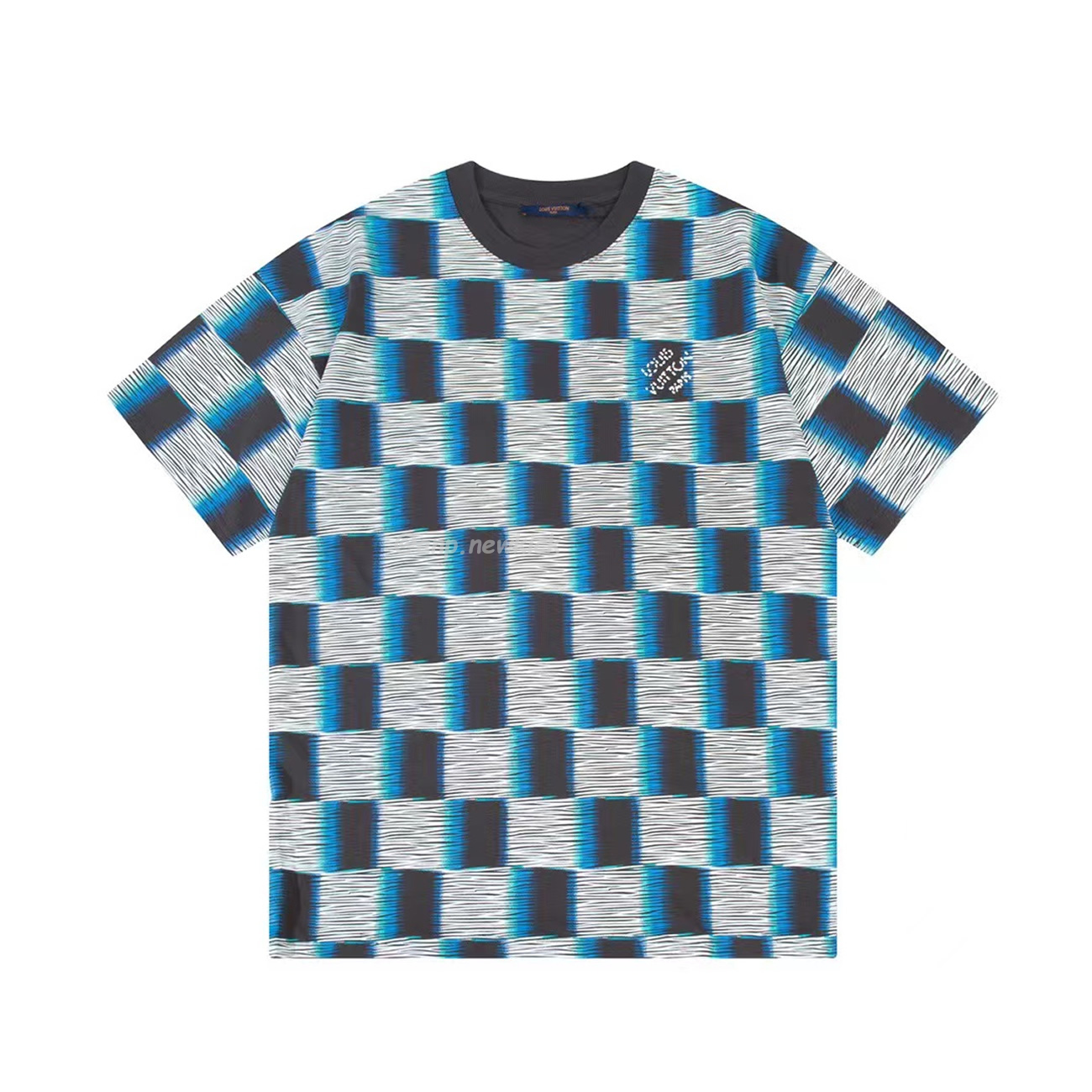 Louis Vuitton Round Necked Checkerboard T Shirt (19) - newkick.cc